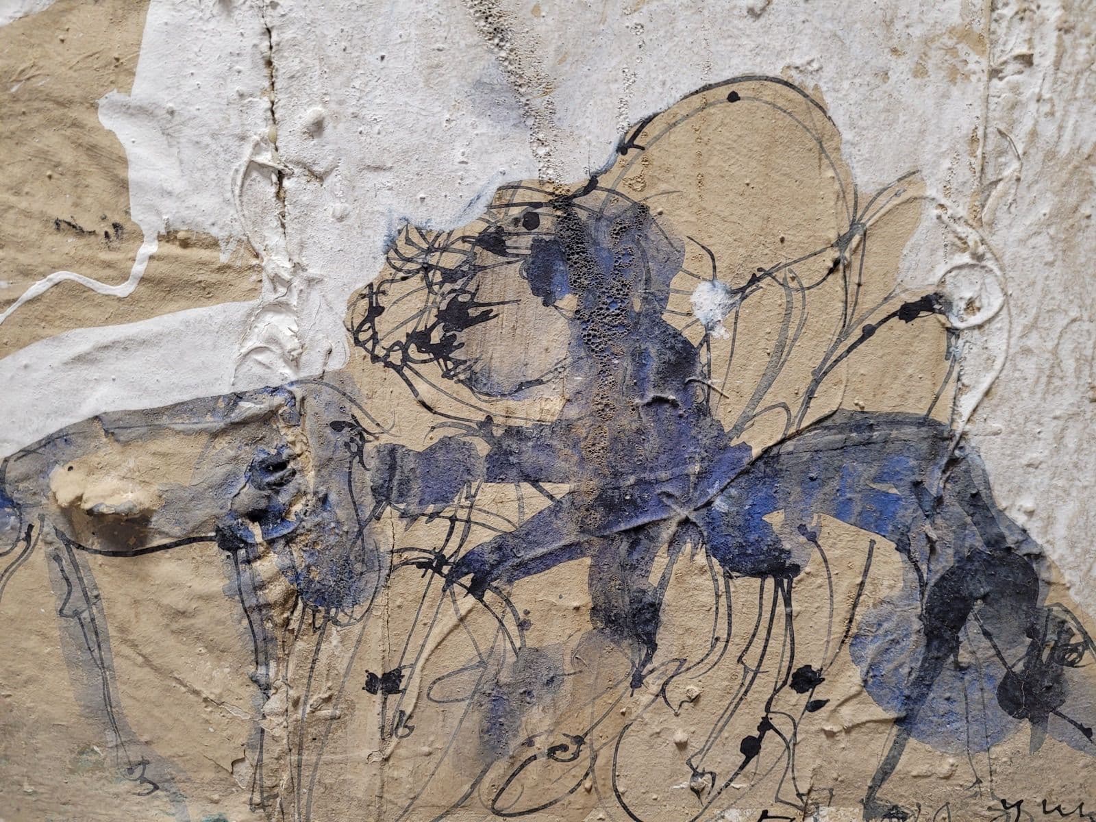 Ciclista en azules, detalle