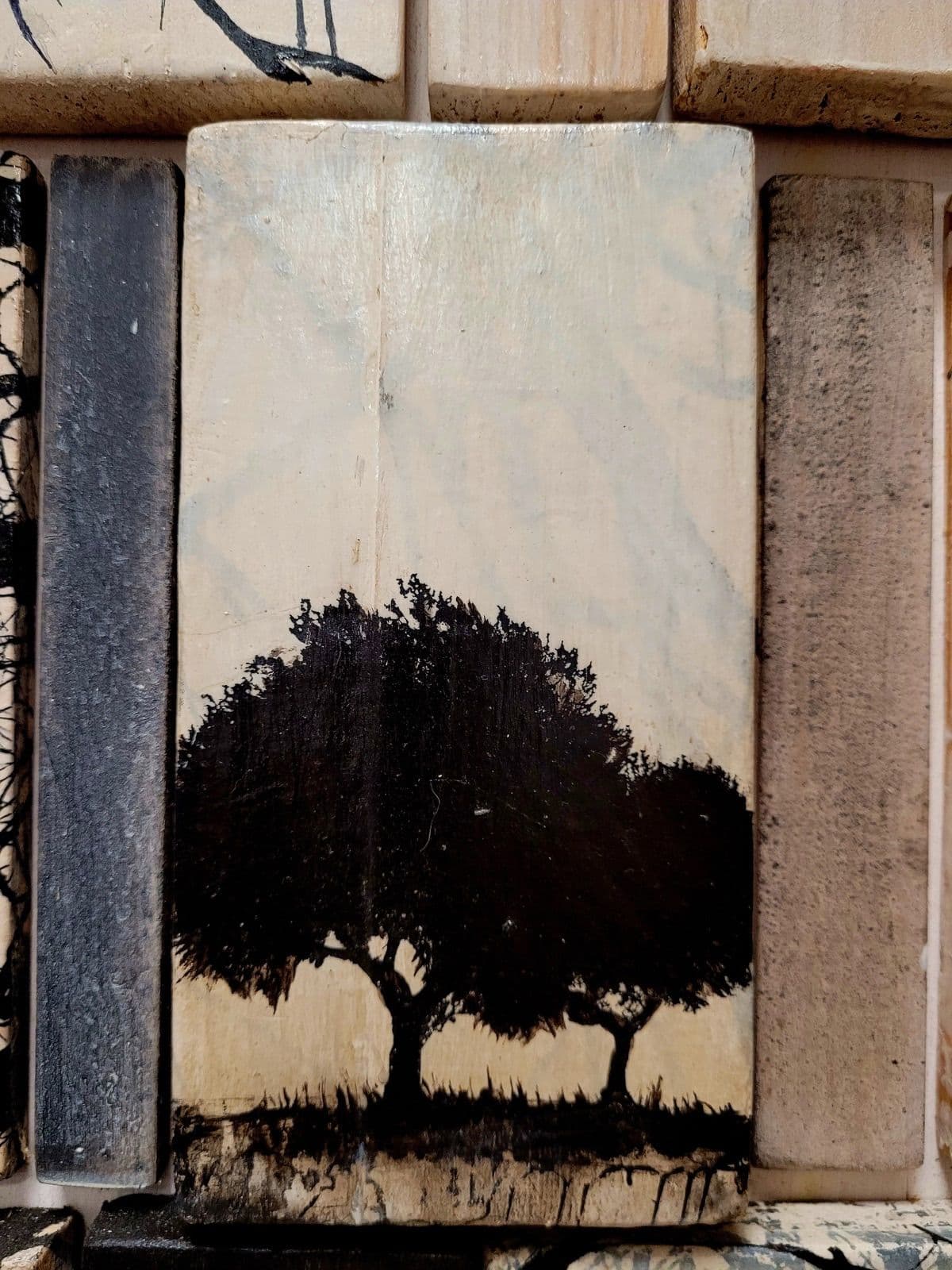 Serie ramas blanco, detalle